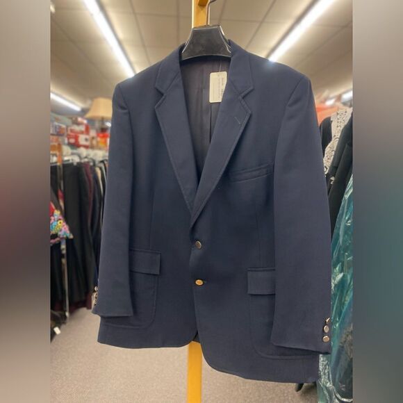 Lg V line navy blue suit coat - Picture 1 of 3